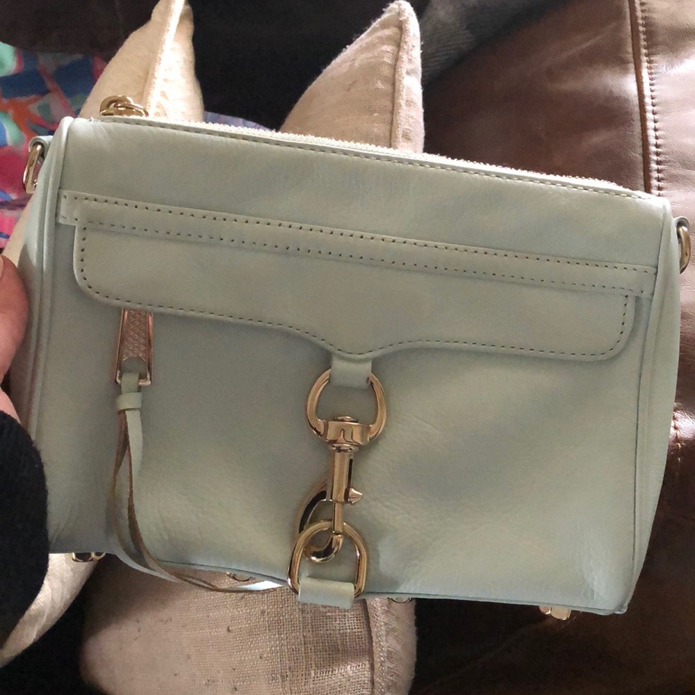 Rebecca minkoff sky light blue mini Mac excellent